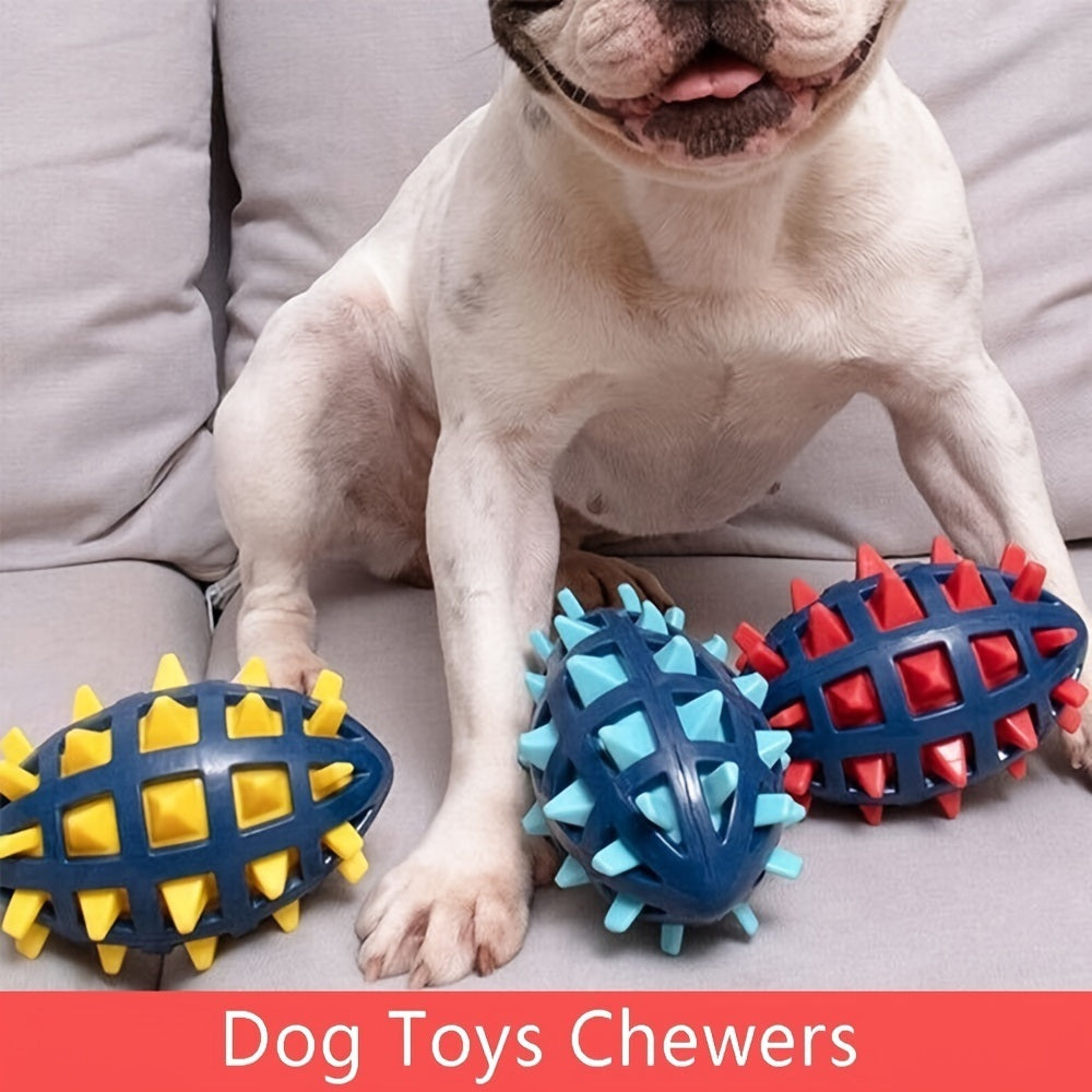 Squeaky Football Dental Chew Toy for Dog