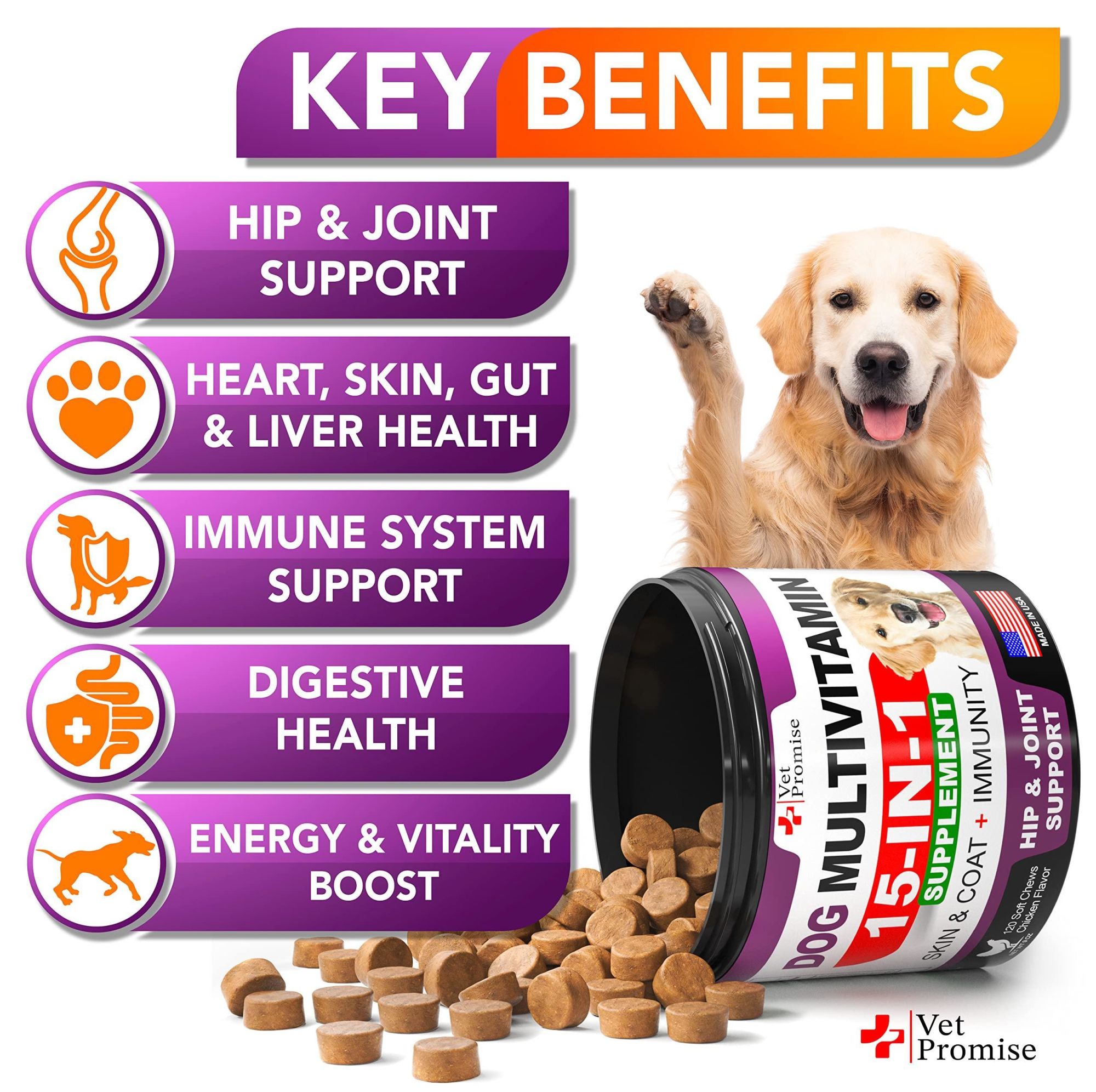 Vet Promise - Multivitamin and Supplements Chews for Dogs