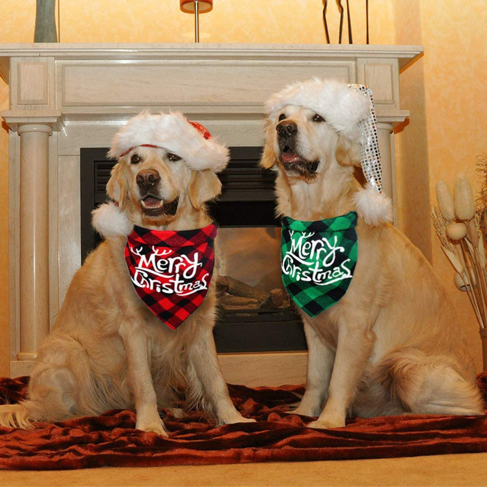 Merry Christmas Dog Bandana Scarves