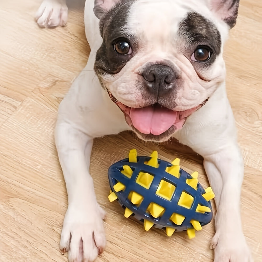 Squeaky Football Dental Chew Toy for Dog