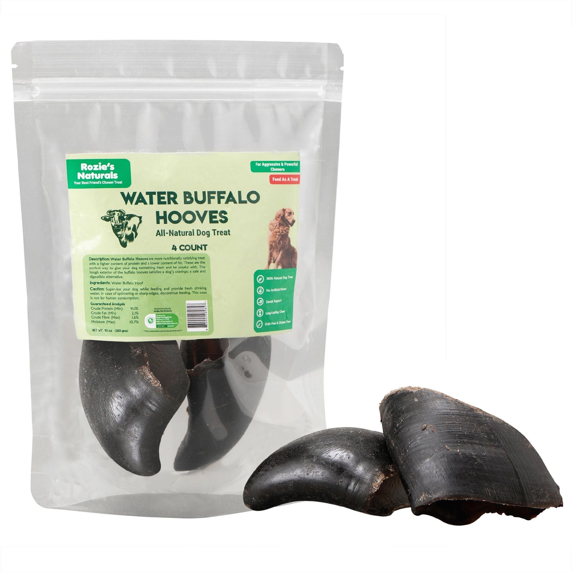 Water Buffalo Hooves - 100% Natural Long-Lasting Chews for Dogs