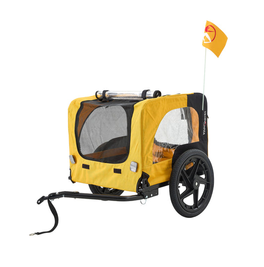 Heavy Duty Bicycle Trailer for Dogs - Yellow