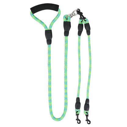 Double Dog Reflective Leash and Lead Combo