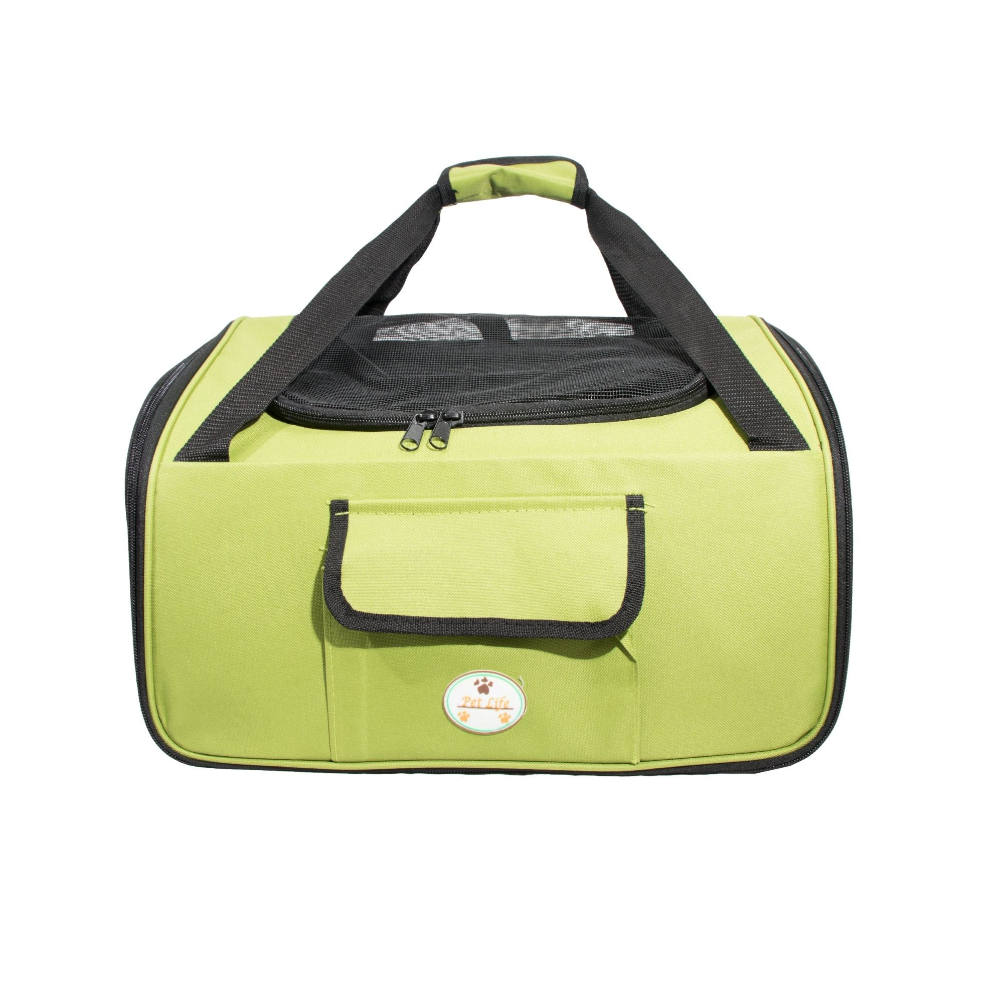 Pet Life 'Ultra Lock' Foldable Safety Dog Car Seat/Carrier - Green