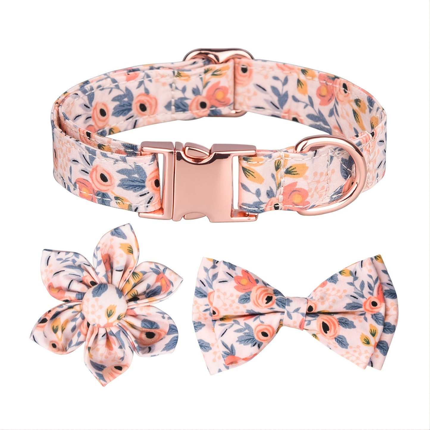 Adjustable Multicolor Flower Patterns Collars for Dogs