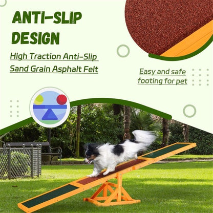 Wooden Agility Training Seesaw for Dogs