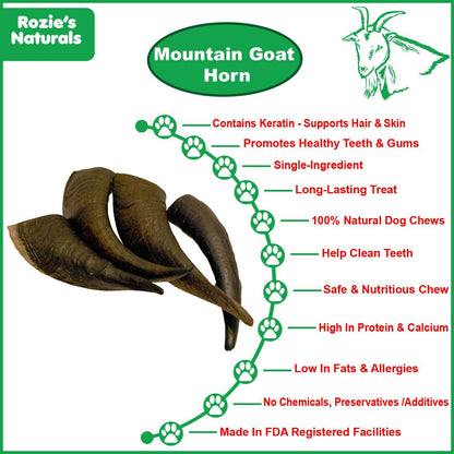 100% Natural Mountain Goat Horn Dog Chews