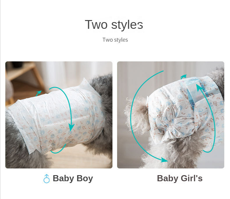 Disposable Small Dog Diapers for Males and Females