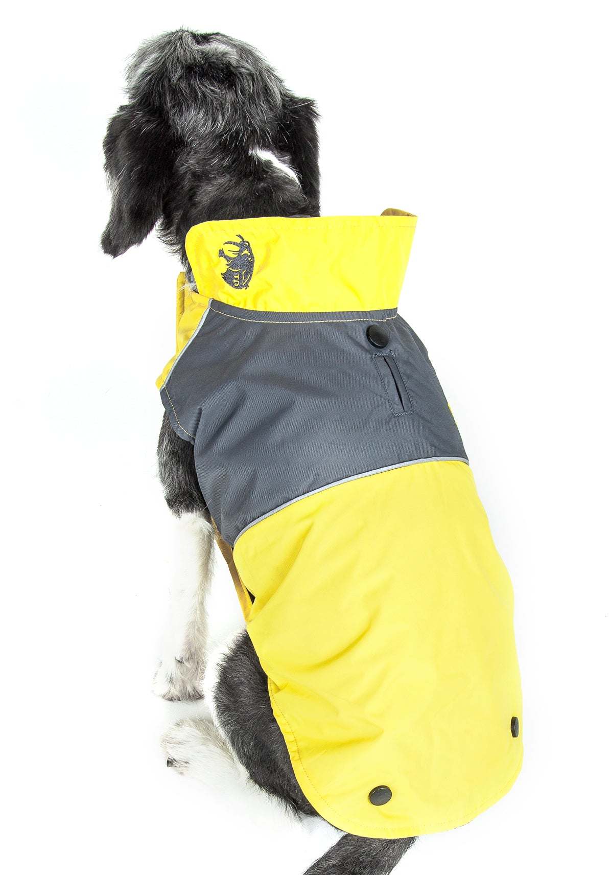 Touchdog Waterproof Convertible Dog Jacket-Yellow