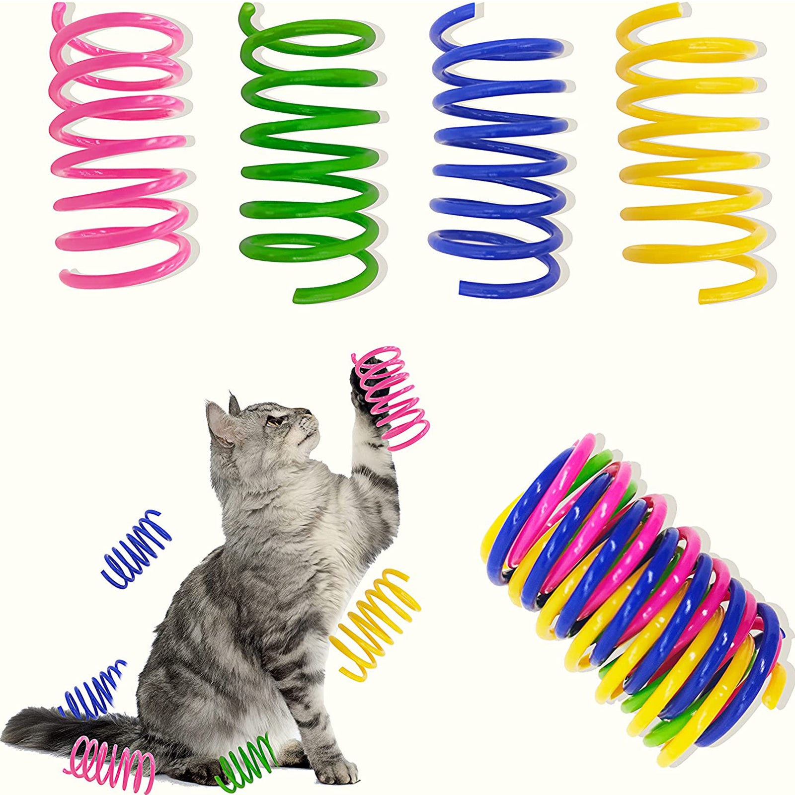 Interactive Spring Toys for Puppies and Cats - 4 pcs