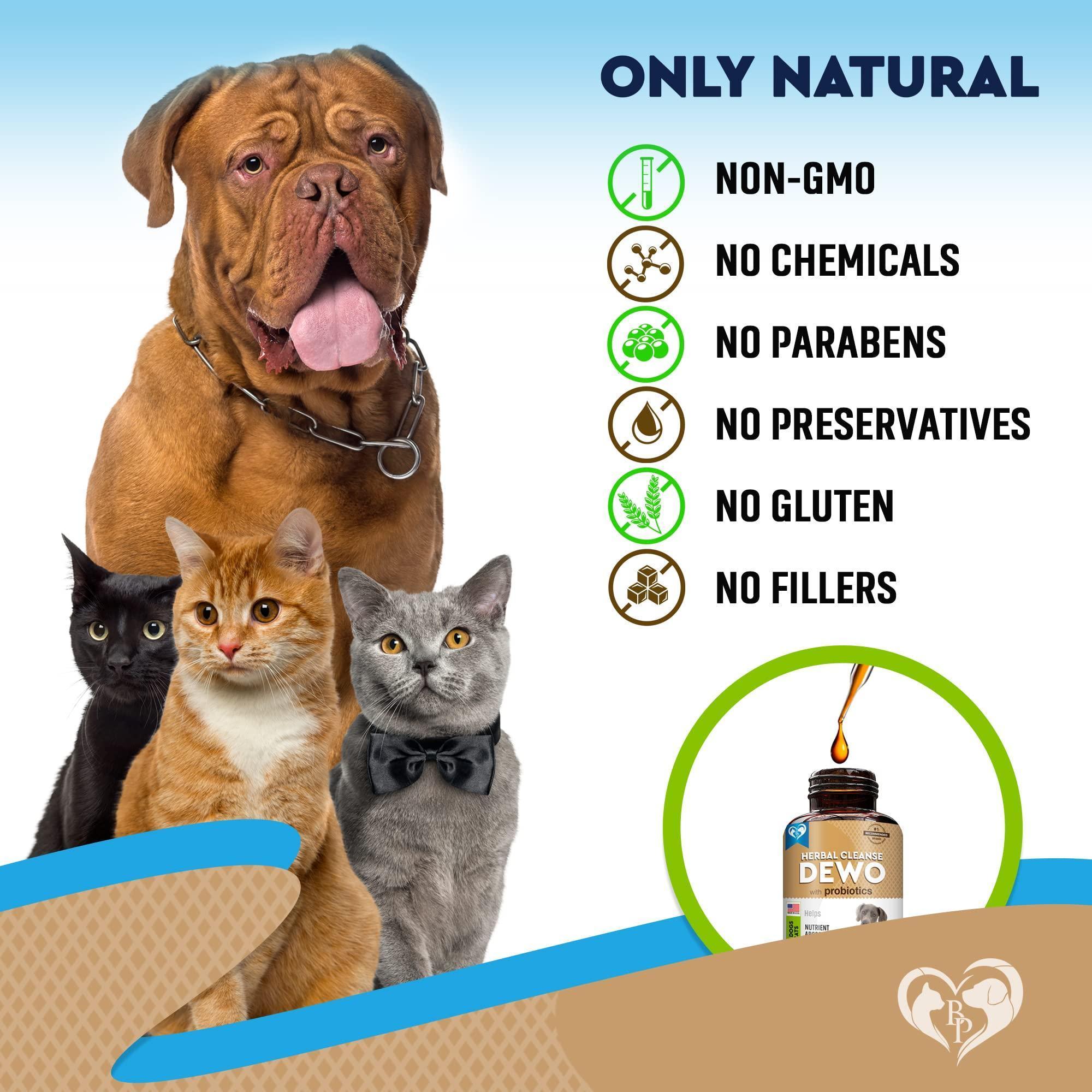 Daily Cat and Dog Natural Worm Treatment with Probiotic Drops