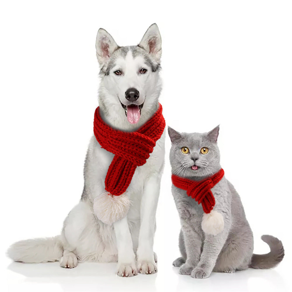 Knitted Warm Soft Scarves for Dogs and Cats