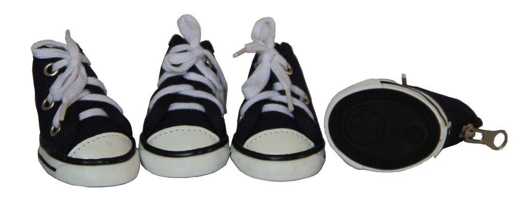 Black Skater Canvas Sneaker Shoes for Dogs