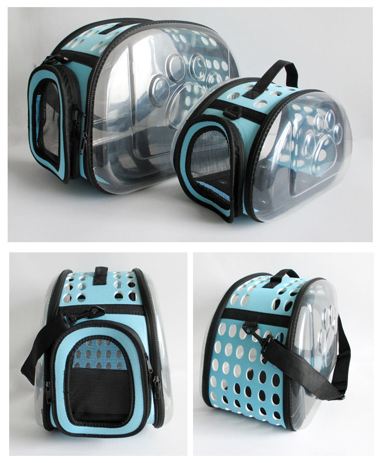 Foldable Soft Side Capsule Carrier for Cats or Dogs