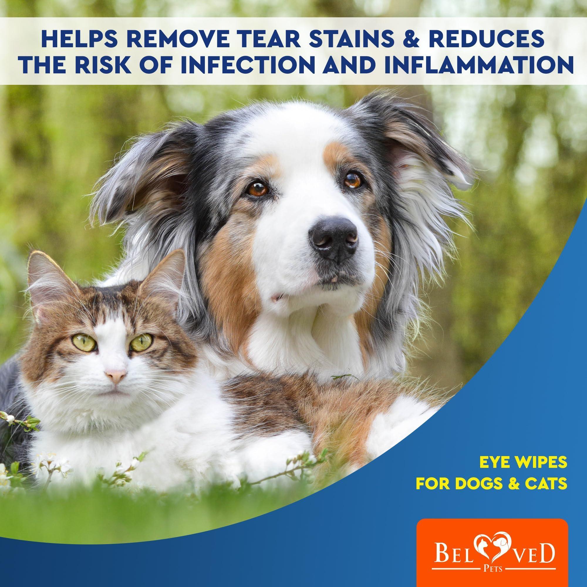 Tear Stain and Allergy Symptom Relief Wipes for Dogs and Cats