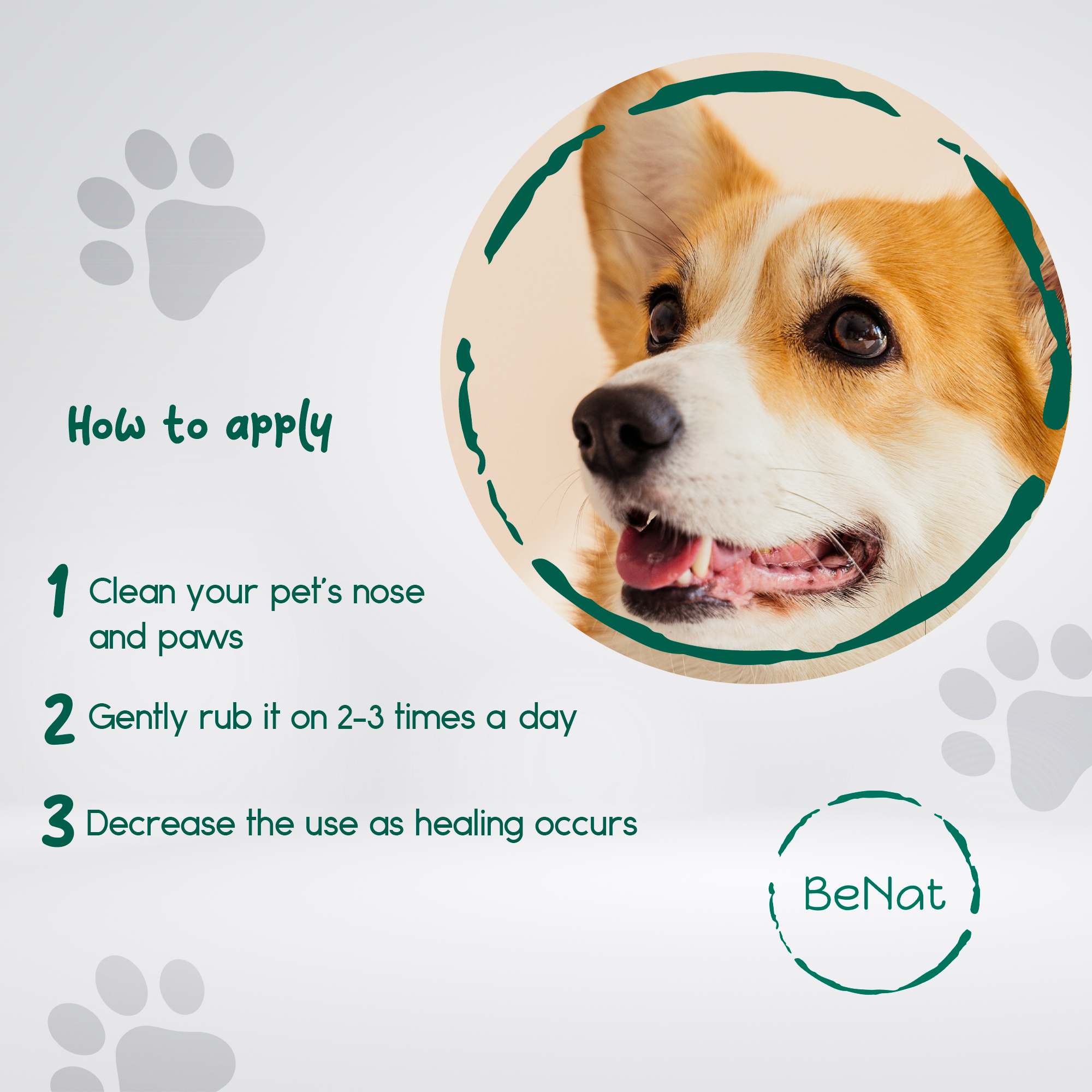 BeNat Pets - Furry Pet Nose and Paw Balm for Dogs