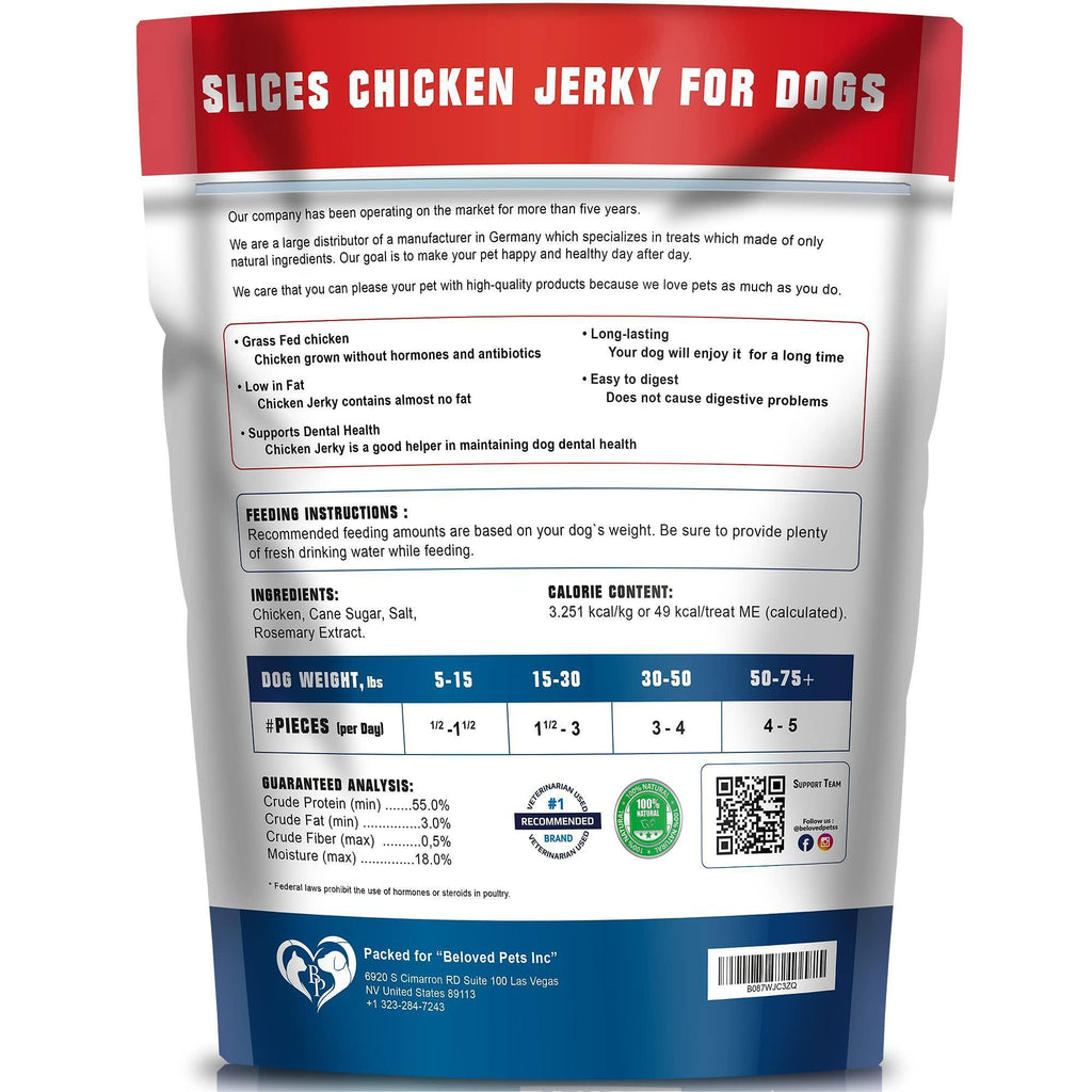 Natural Human Grade Organic Chicken Jerky Treats for Dogs