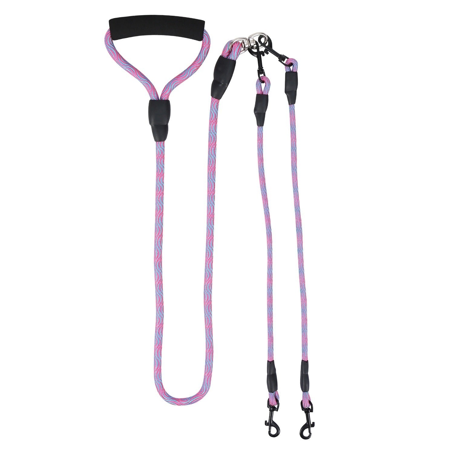 Tangle-Free Double Dog Reflective Leash