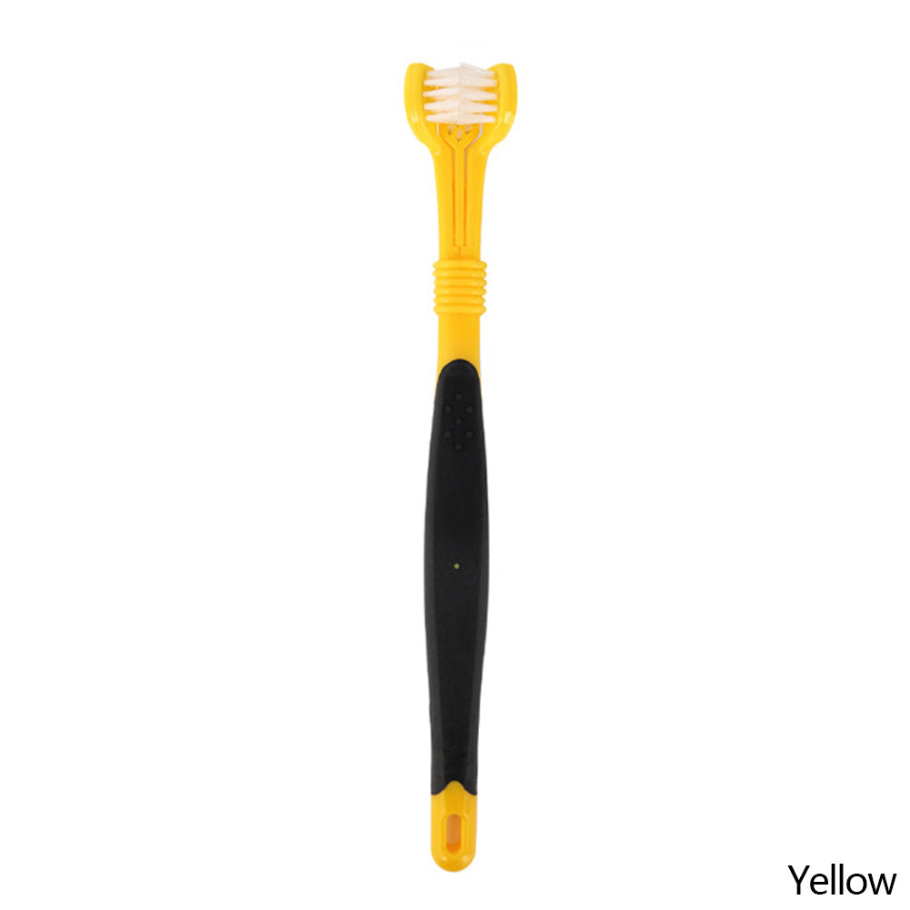 Multi-angle Three Sided Toothbrush for Dogs and Cats