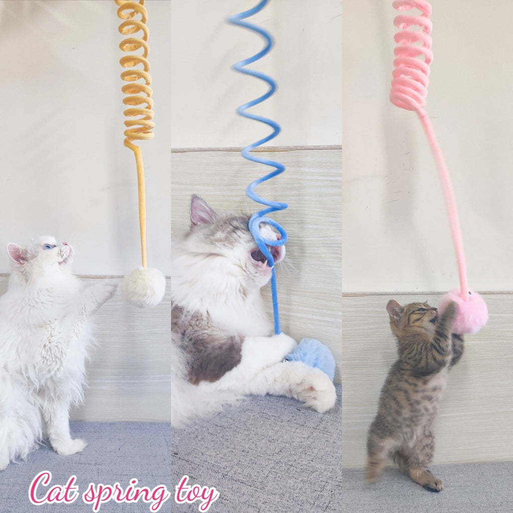 Bungee Rope with Ball and Bell Cat Toy