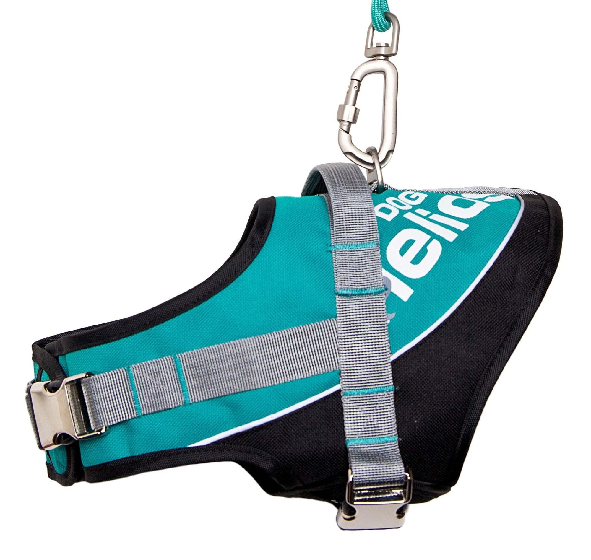 Helios - Bark-Mudder Reflective Adjustable Dog Leash and Harness - Light Blue