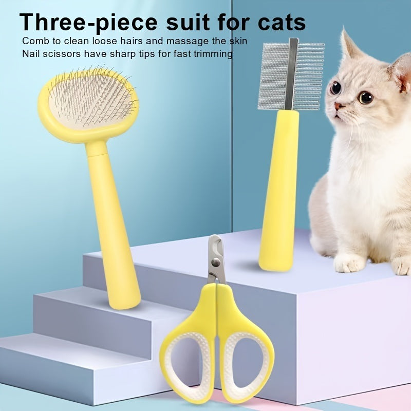 Grooming Tool Set for Dogs and Cats - 3 pcs