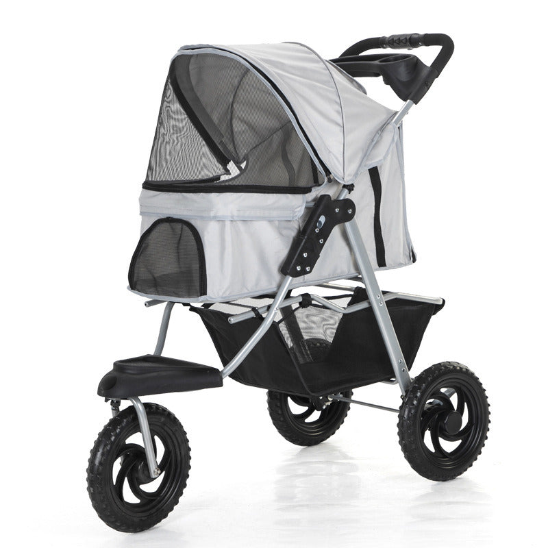 Three Wheel Folding Stroller-Jogger for Dogs and Cats