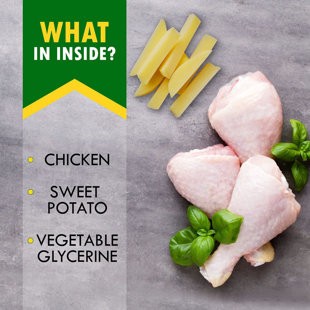 Natural Organic Sweet Potato Wrapped with Chicken Treats for Dogs