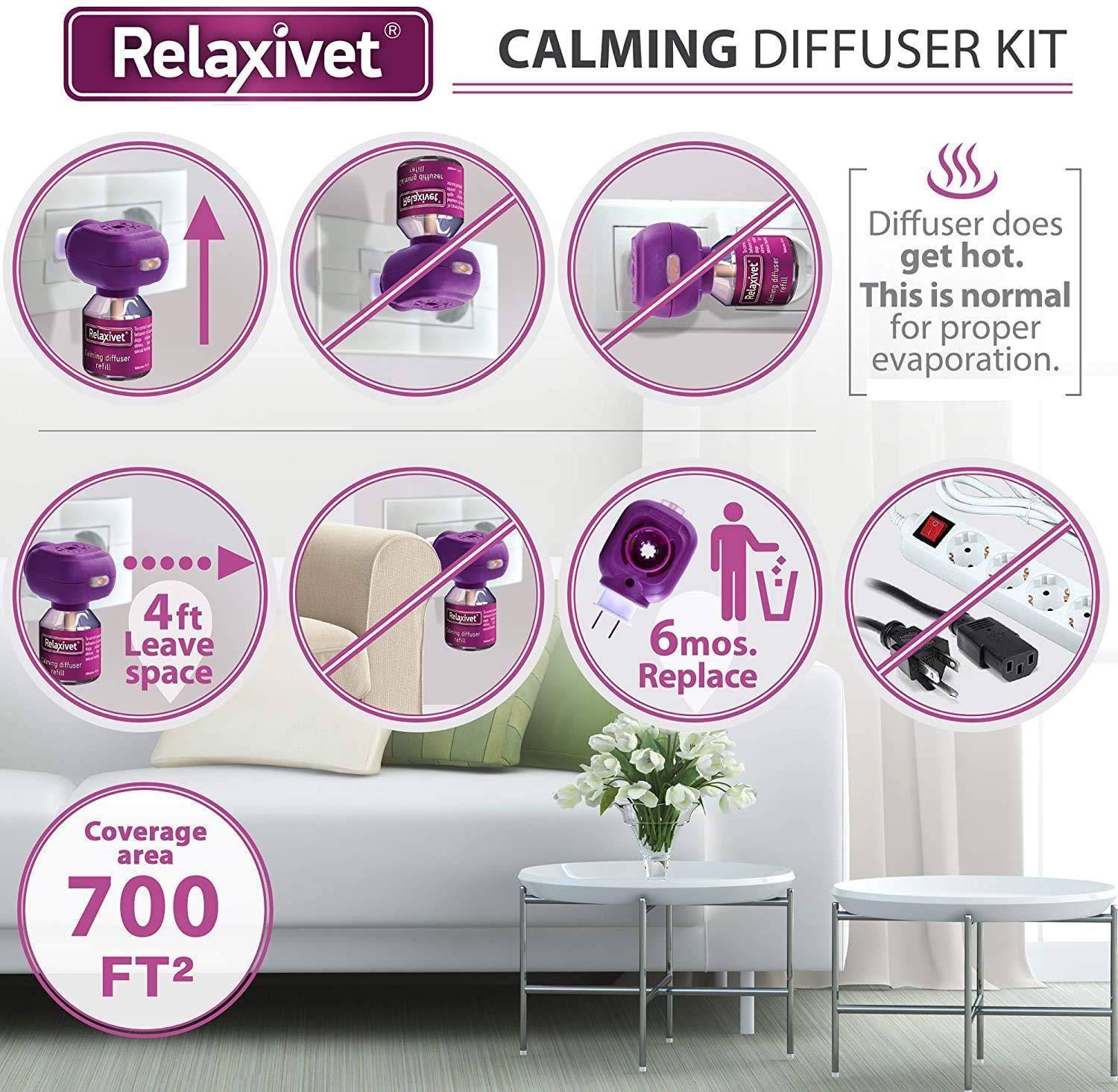 Calming Anti Anxiety Diffuser Refills for Cats - 6 pack