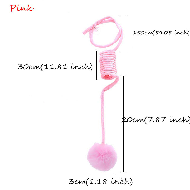 Bungee Rope with Ball and Bell Cat Toy