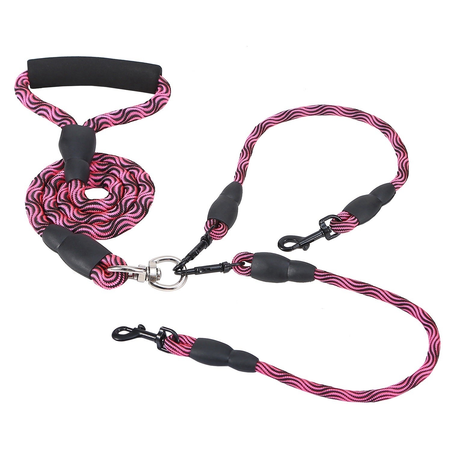 Tangle-Free Double Dog Reflective Leash