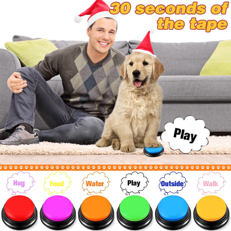 Recordable Talking Button Dog Training Toy