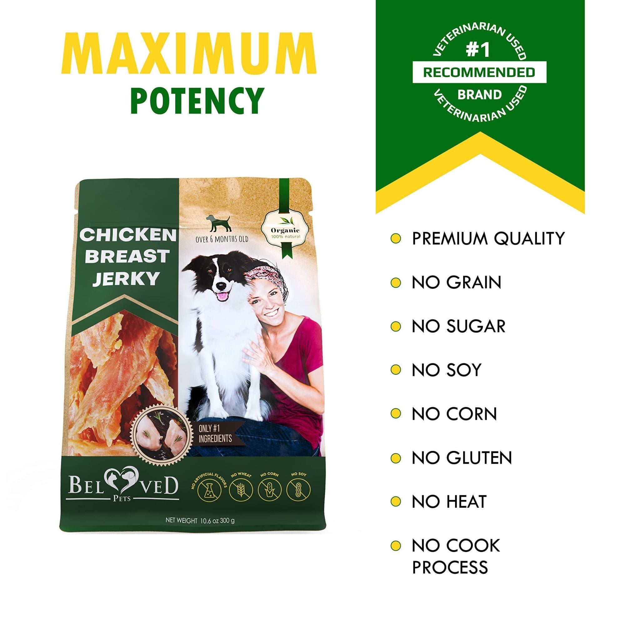 Natural Organic Chicken Jerky Treats for Dogs