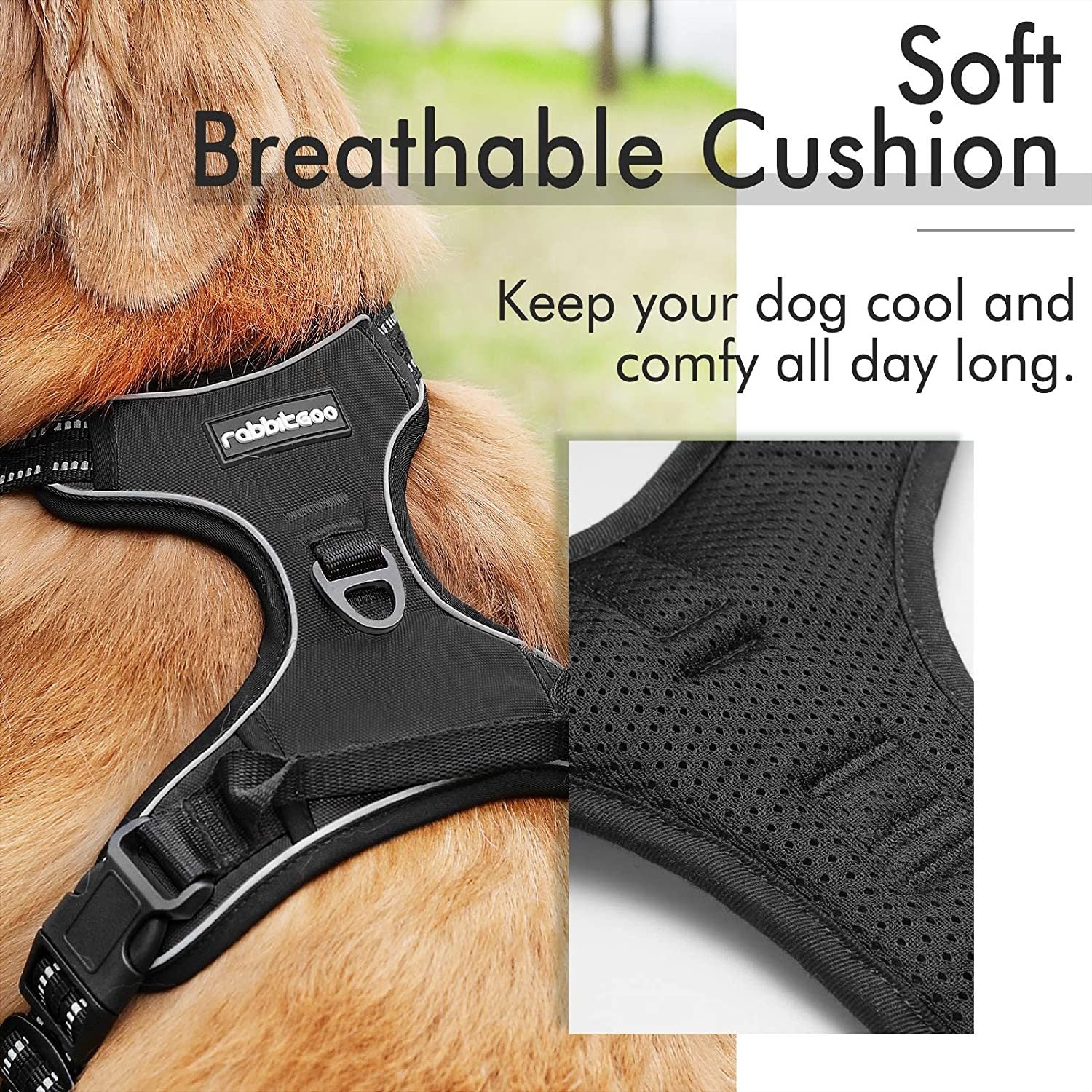 Padded Reflective No-Pull Harness for Dogs