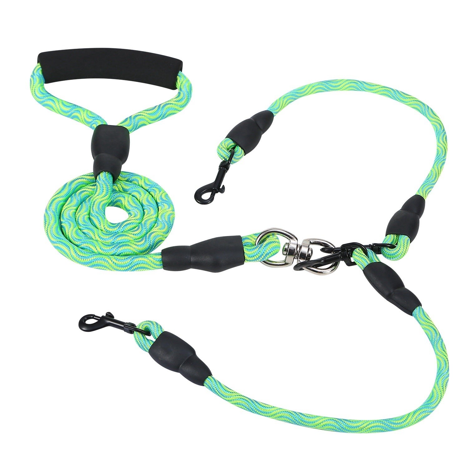 Tangle-Free Double Dog Reflective Leash