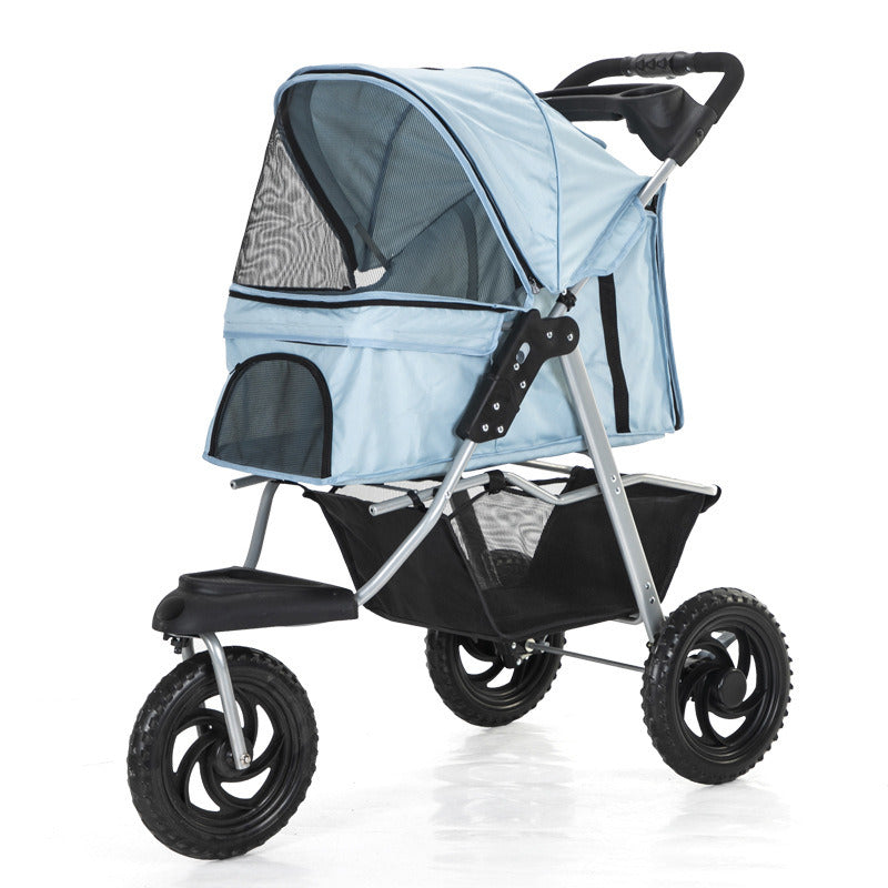 Three Wheel Folding Stroller-Jogger for Dogs and Cats