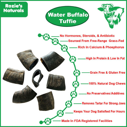 Water Buffalo Horn Tuffie - 100% Natural Treat & Chews for Dogs