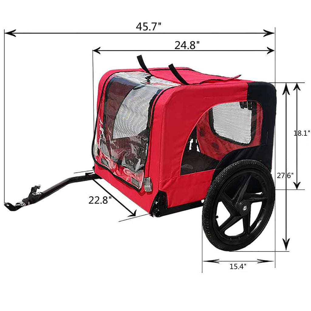 Foldable Bicycle Trailer for Dogs or Other Pets