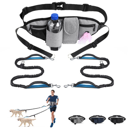 Reflective Bungee Hands Free Adjustable Dog Leash