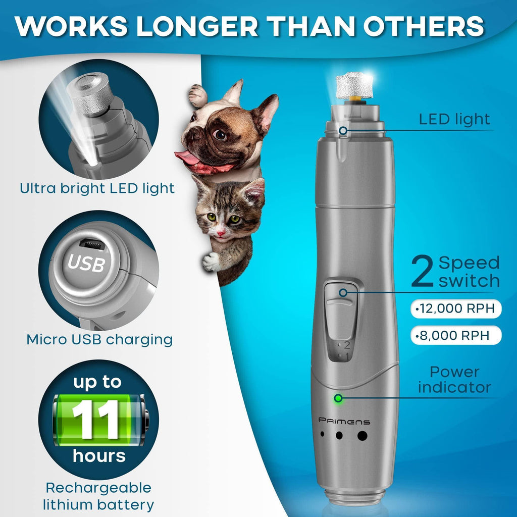 RESTOCKING - Rechargeable Nail Trimmer with LED Light for Dogs