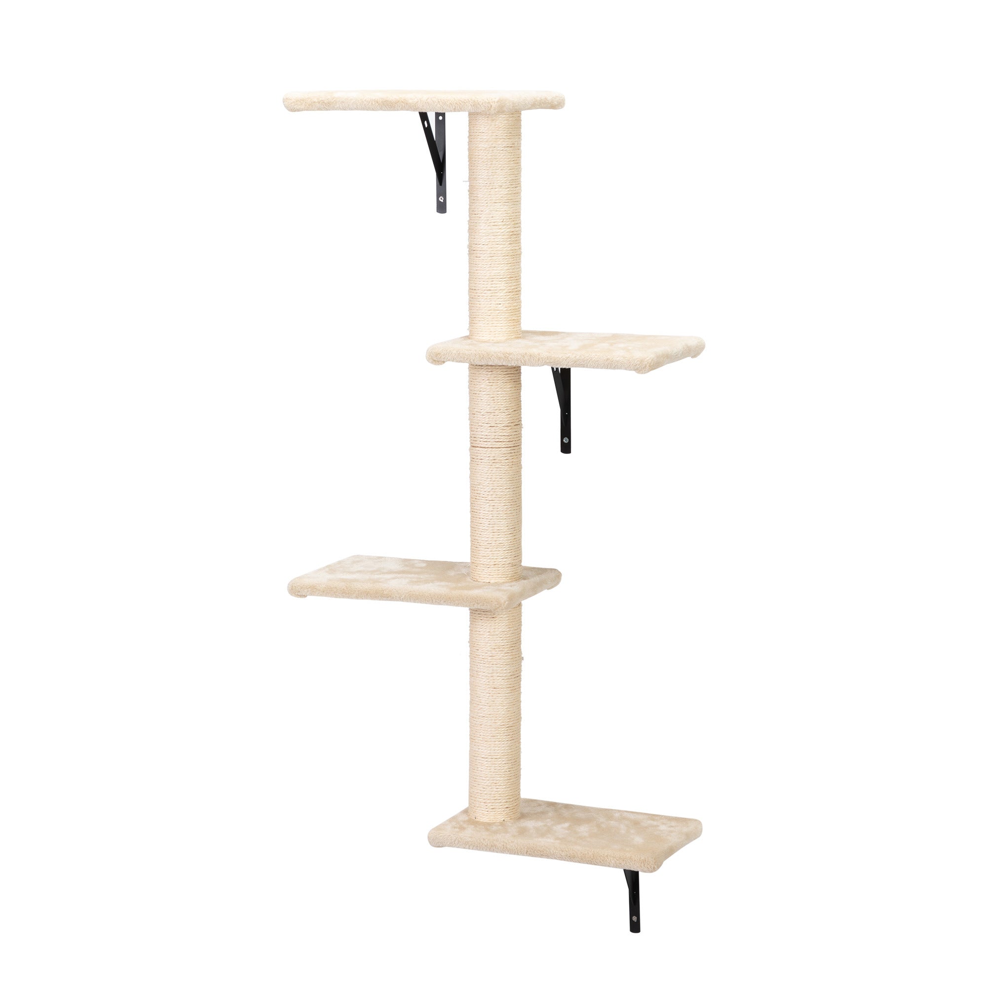 Wall Mounted Activity Tree with Scratching Post for Cats