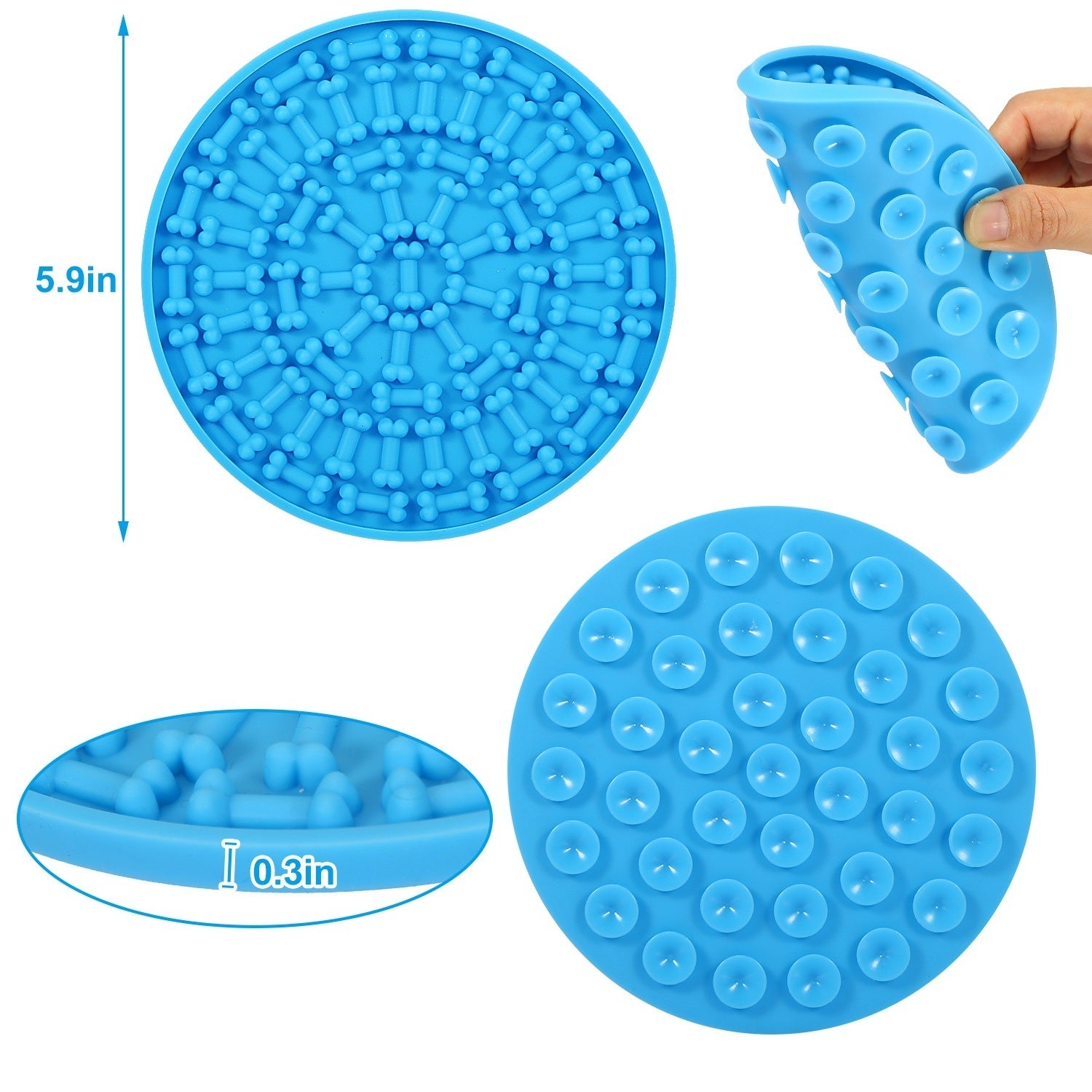 Dog Lick Pad with Suction Cup Back - 2 pack