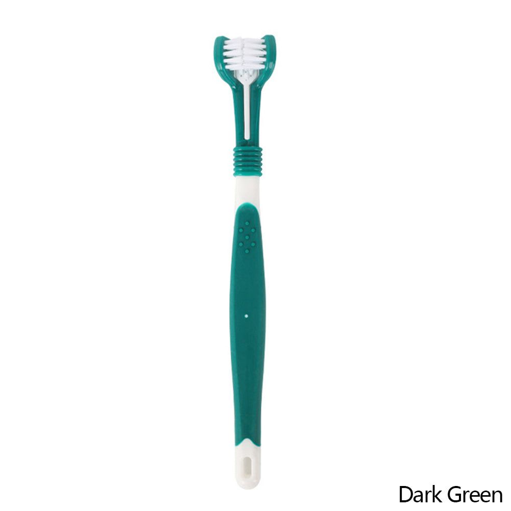 Multi-angle Three Sided Toothbrush for Dogs and Cats