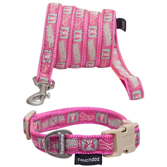 Embroidered Fashion Dog Leash And Collar Combination